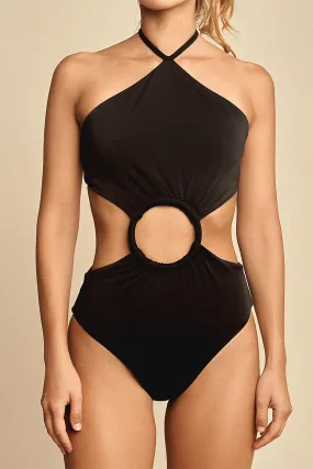Black Cut-out One-piece