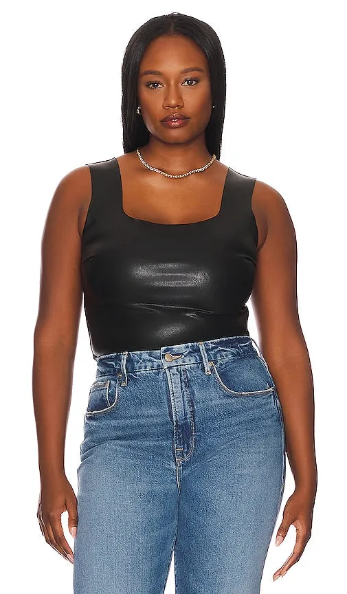 Commando Square Neck Bodysuit in Black