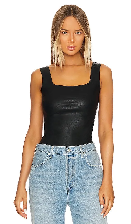 Commando Square Neck Bodysuit in Black