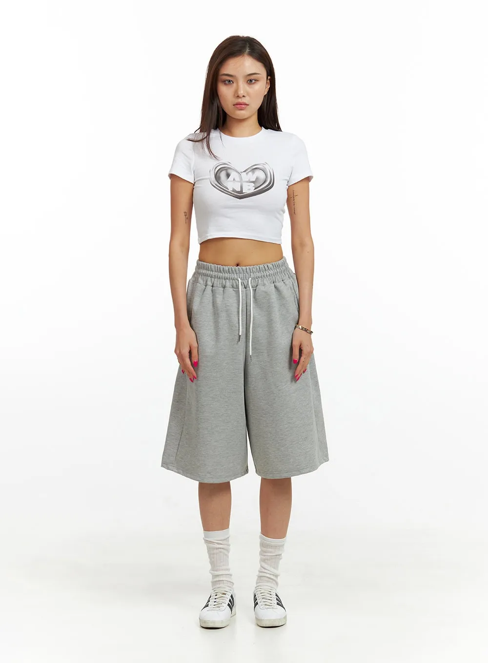 Cotton Cargo Sweat Shorts IU419