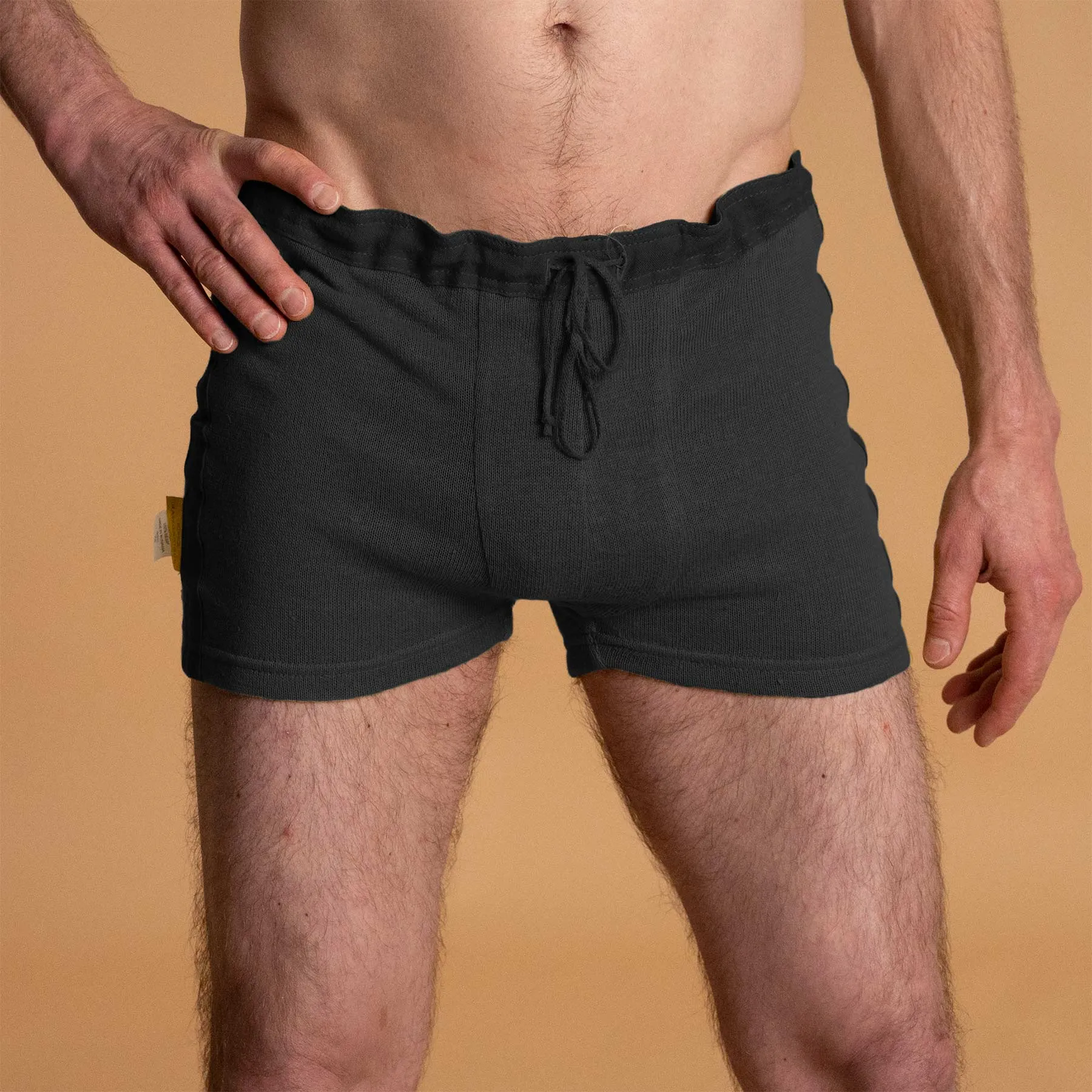 DAYTONA Elastic-free 100% Organic Hemp Knit Drawstring Boxers (OC Thread, Plastic-free, Latex-Free, Polyester-free; 100% Biodegradable)