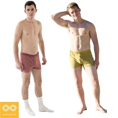 DAYTONA Elastic-free 100% Organic Hemp Knit Drawstring Boxers (OC Thread, Plastic-free, Latex-Free, Polyester-free; 100% Biodegradable)