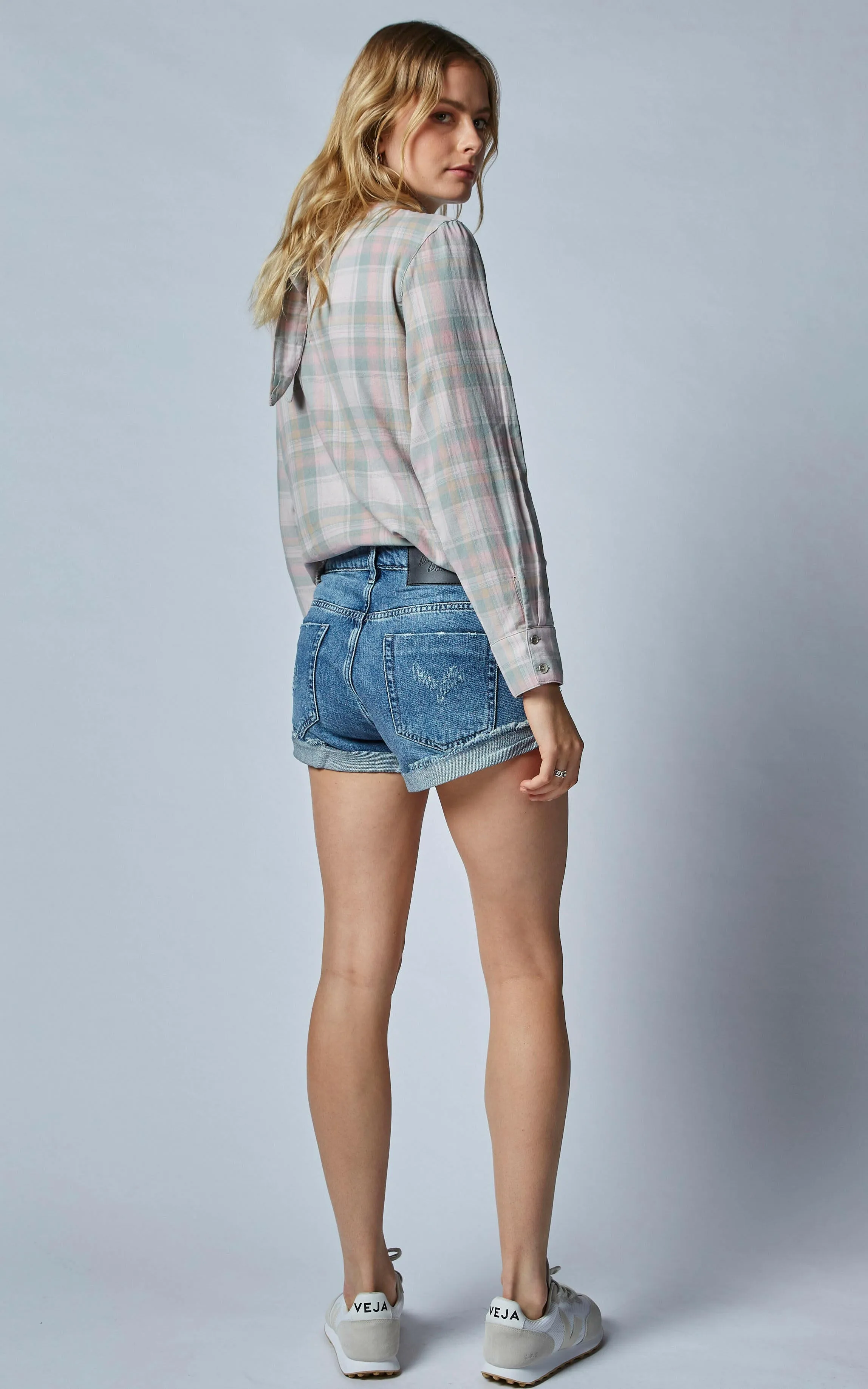 Denim Mid Wash Shorts
