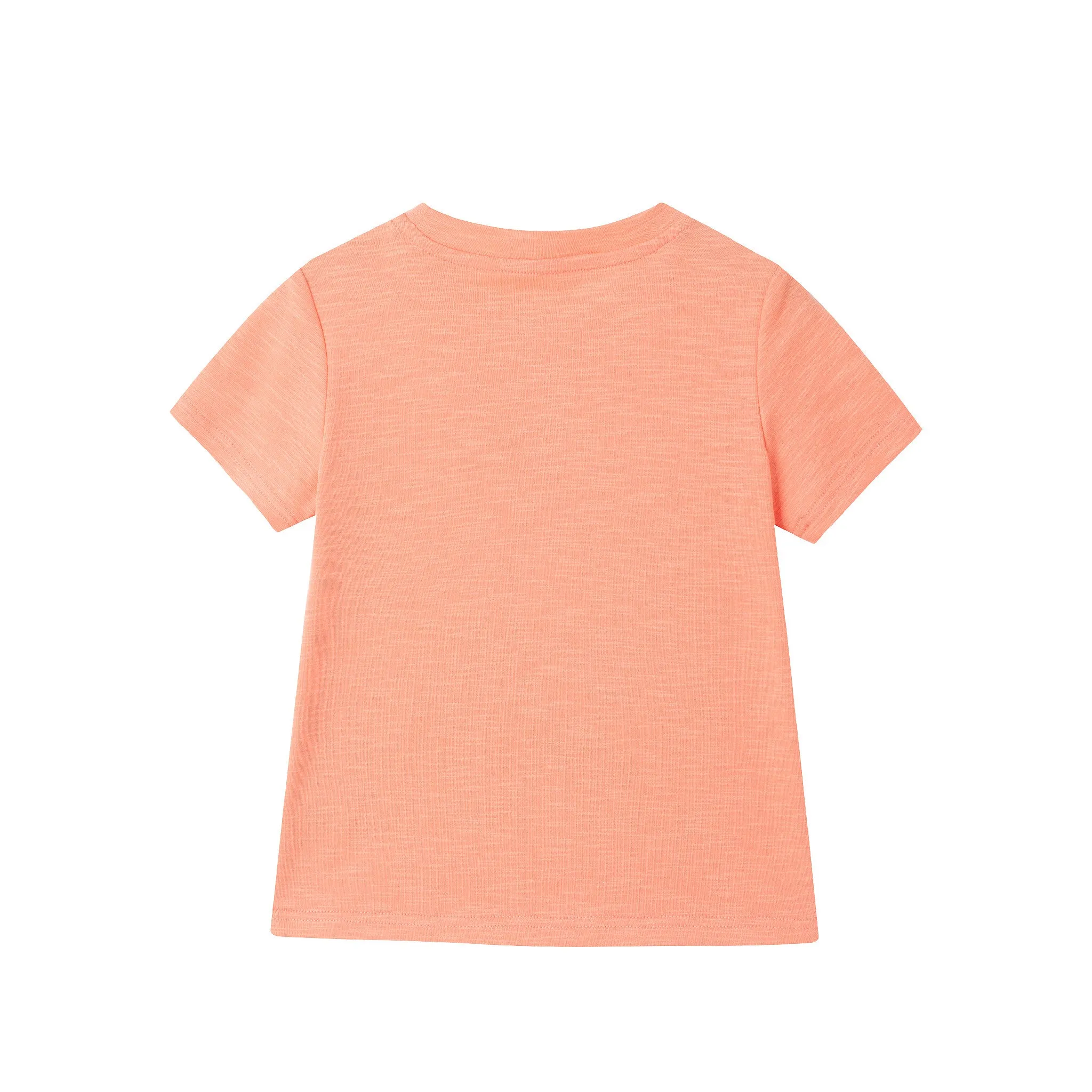 Kids (2-7) Applique Graphic Tee & Blue Washed Knit Cargo Short Set | Orange Dino