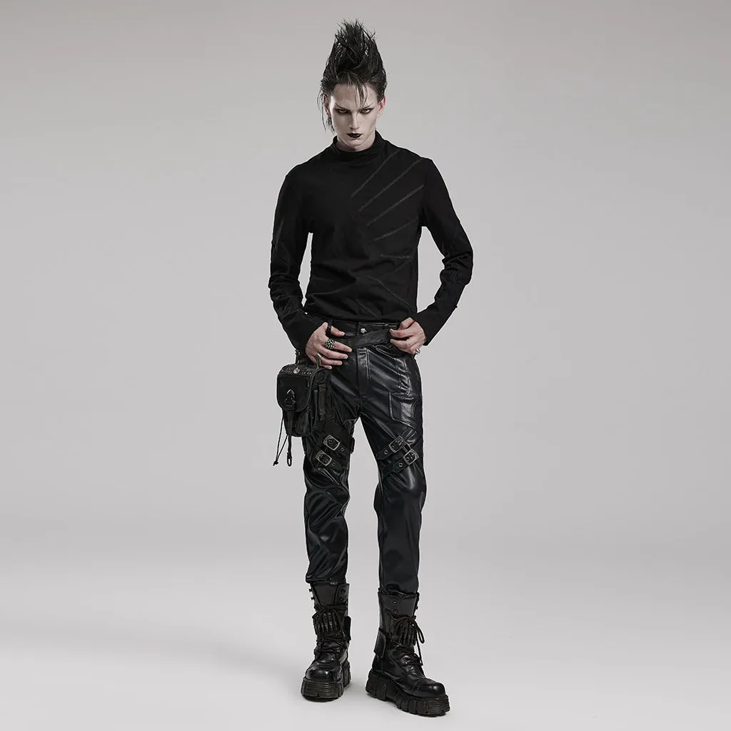 Punk faux leather pants WK-598PCM