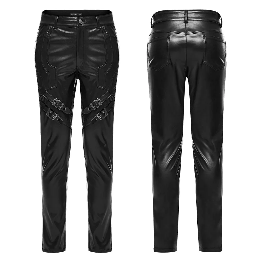 Punk faux leather pants WK-598PCM