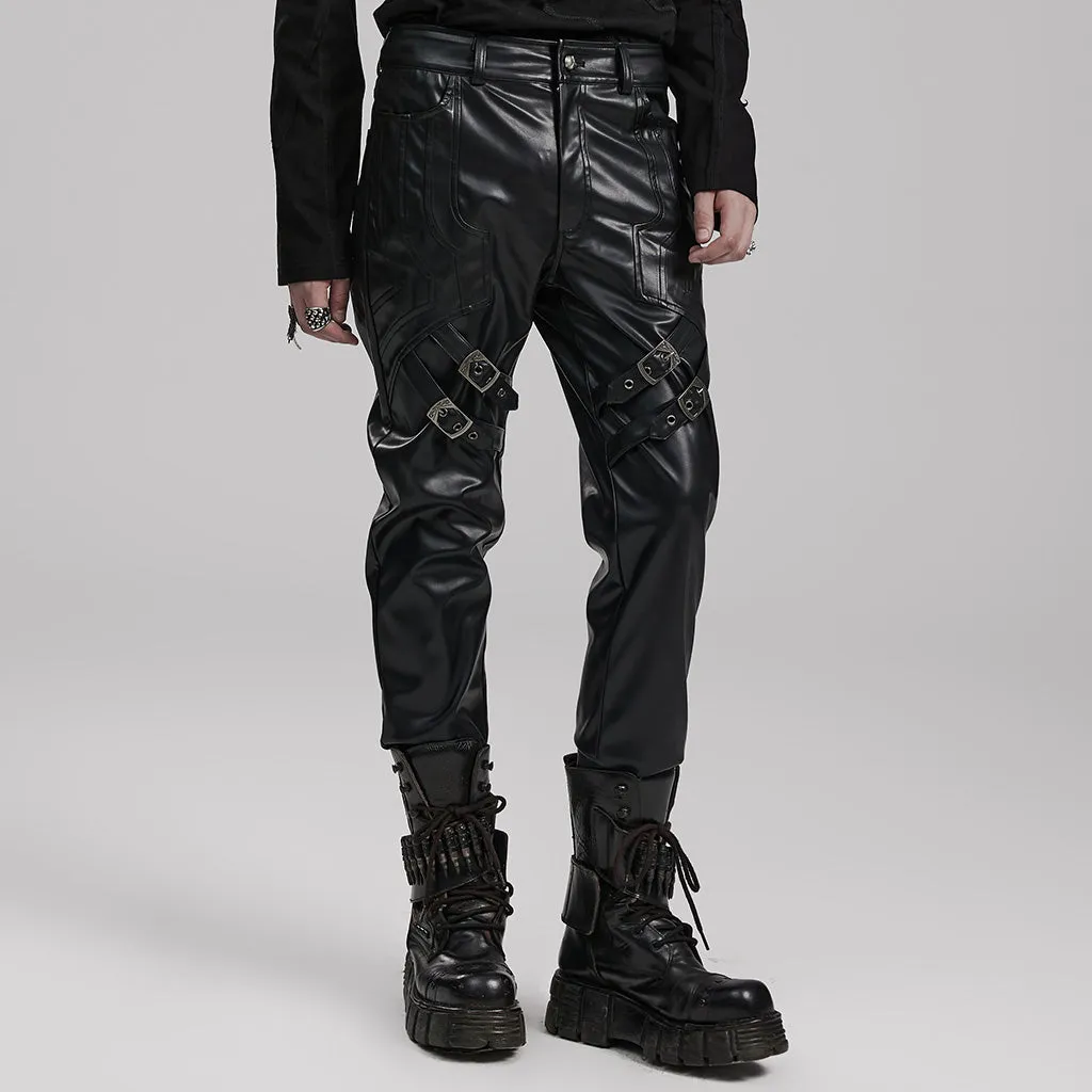 Punk faux leather pants WK-598PCM