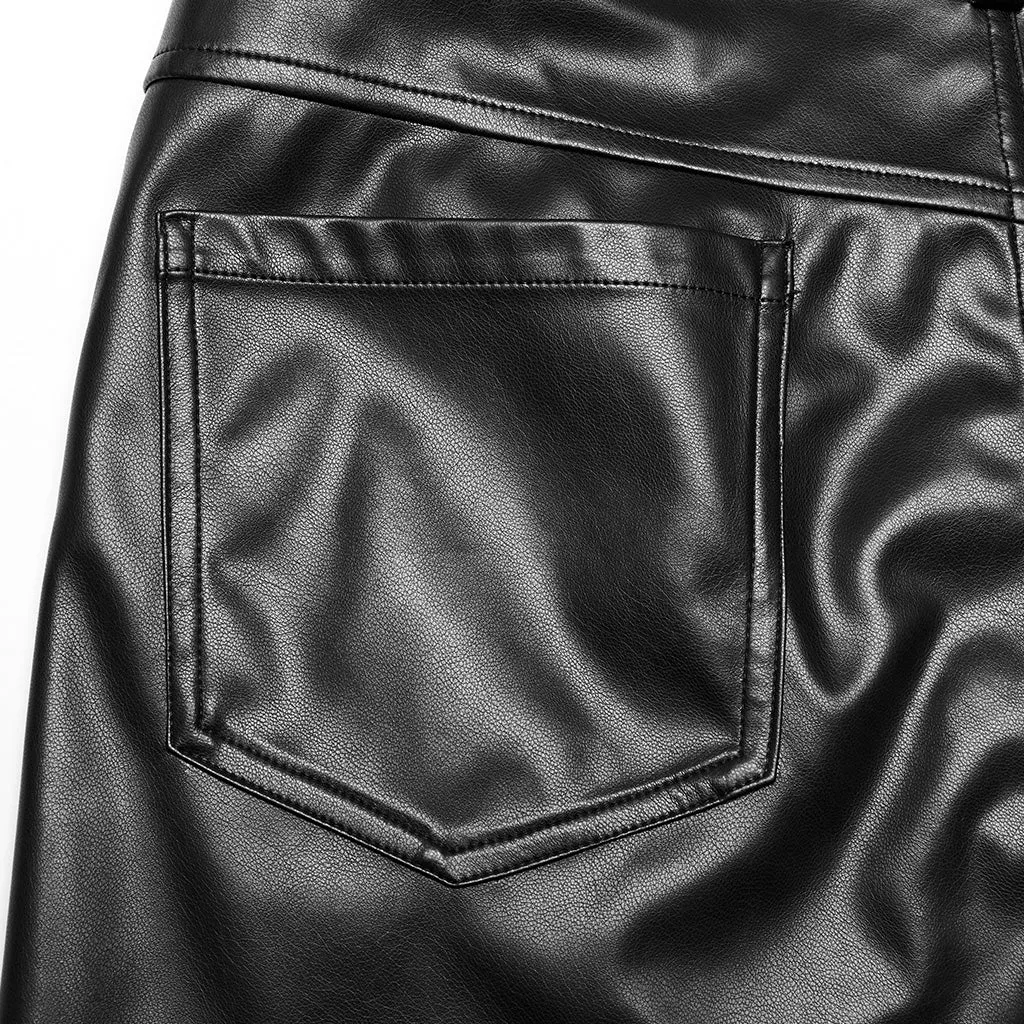 Punk faux leather pants WK-598PCM