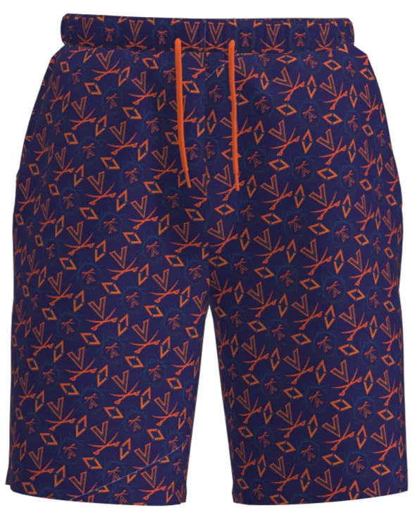 University of Virginia Print Men's Swim Trunks SWM01-UVA3E