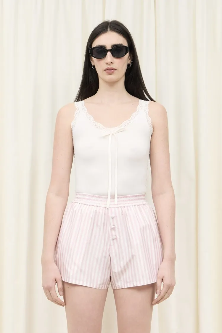 Winnie Silk Stripe Boxer Short